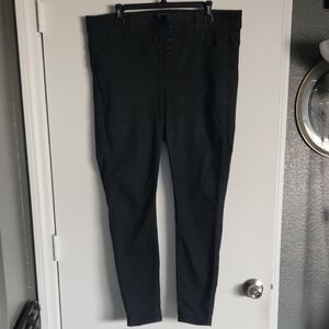 Torrid Black Lace-Up Skinny Jeans